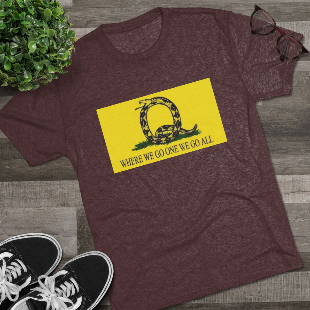 Where We Go One We Go All Q Tee Shirt