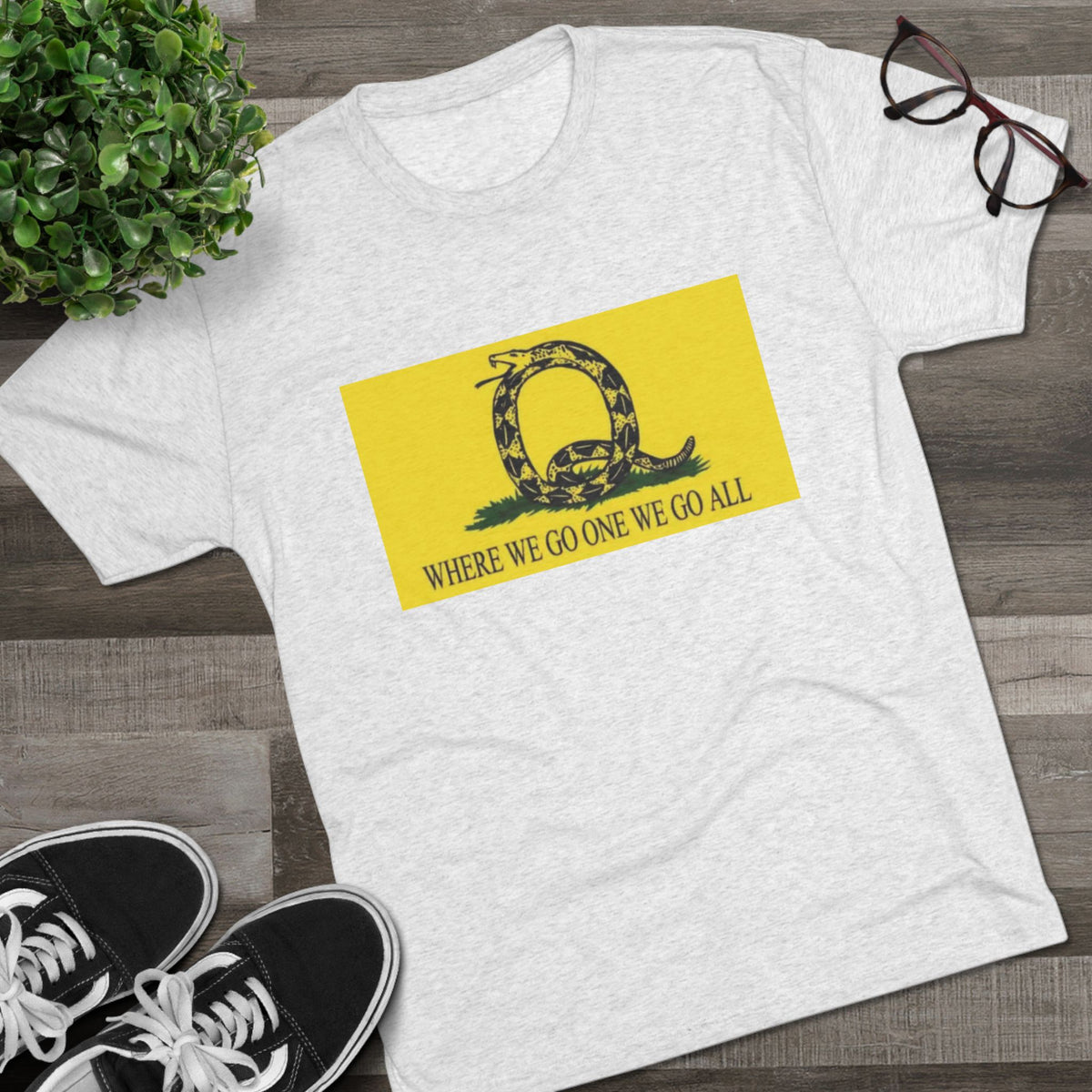 Where We Go One We Go All Q Tee Shirt
