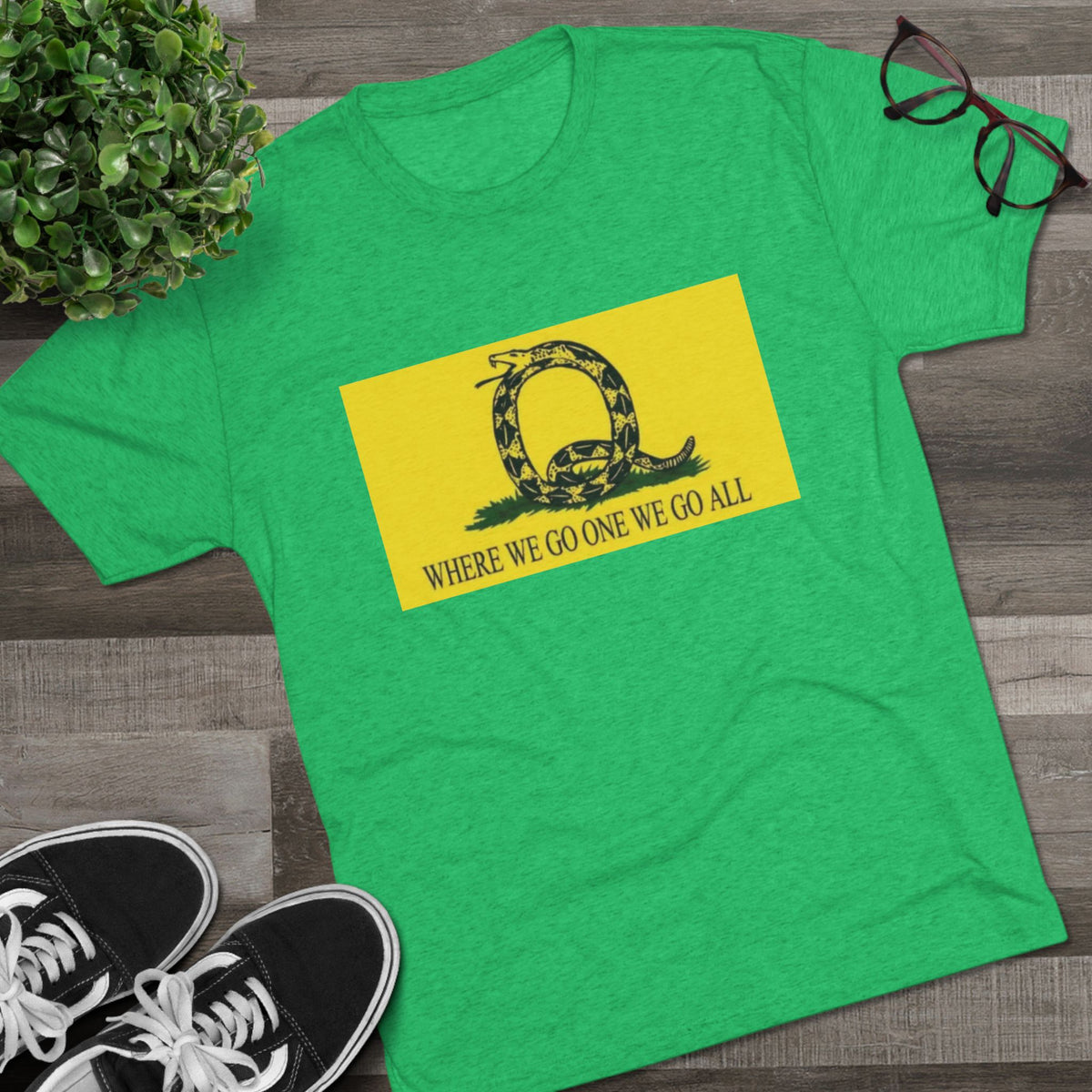 Where We Go One We Go All Q Tee Shirt