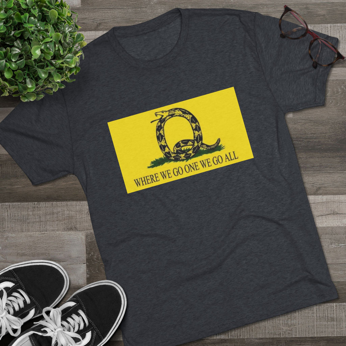 Where We Go One We Go All Q Tee Shirt