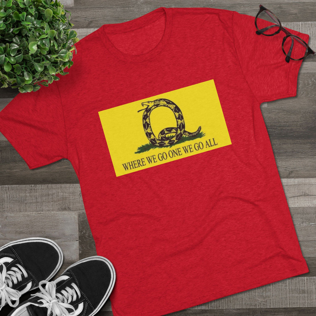 Where We Go One We Go All Q Tee Shirt